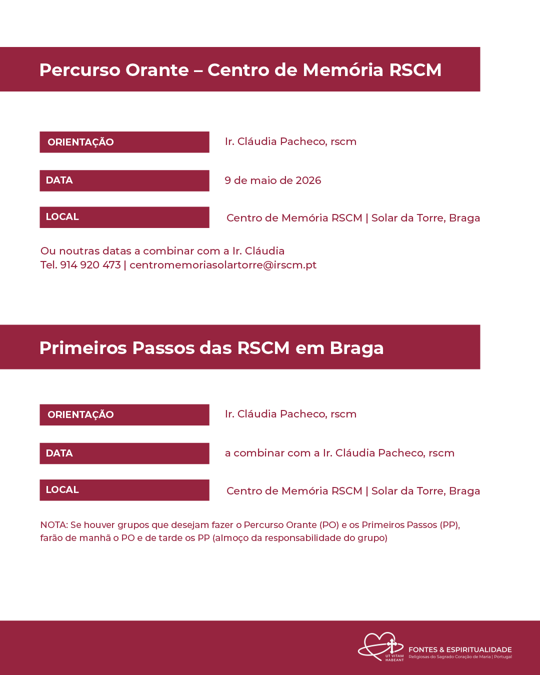 Programa Fontes & Espiritualidade - 2025/2026 Pág. 3