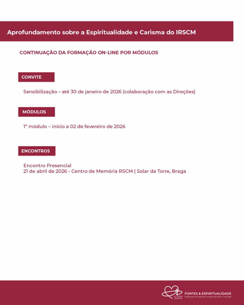 Programa Fontes & Espiritualidade - 2025/2026 Verso